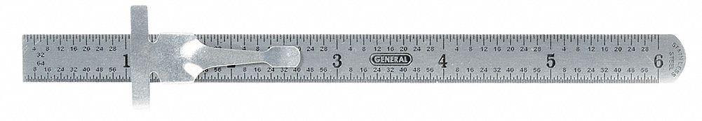 Flexible Steel Rule 6 In SAE/Decimal