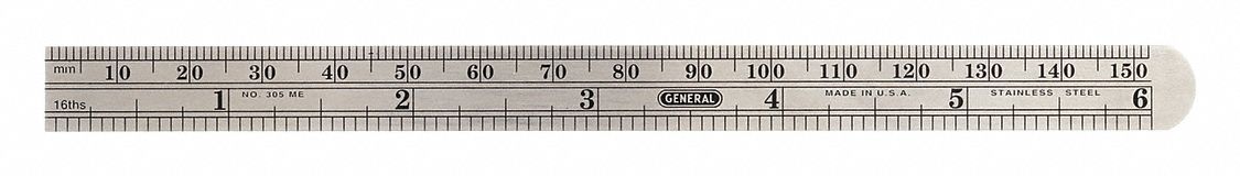 6IN FLEX STAINLESS STEEL RULE (S/M)