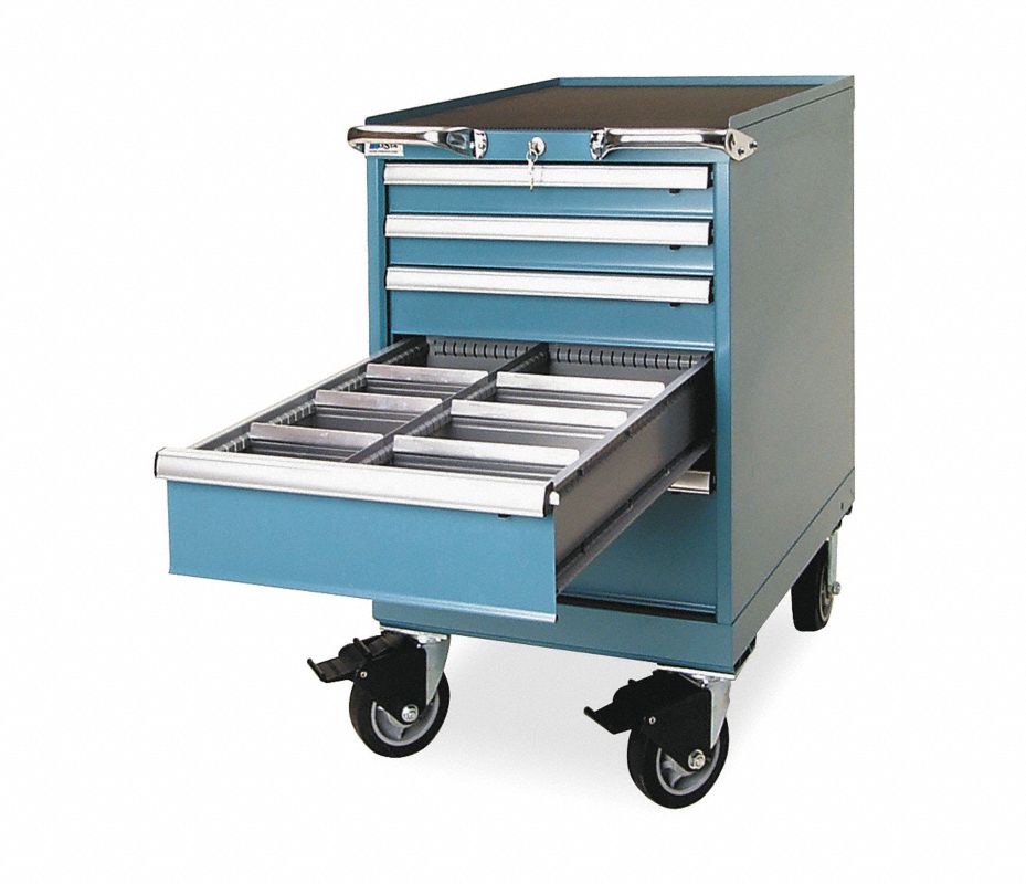 LISTA Gabinete Modular con Cajones, Móvil, 35-1/2" Alto, 22-1/4" Ancho