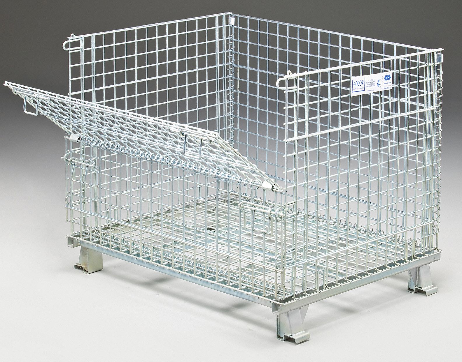 NASHVILLE WIRE Collapsible Bulk Container 18.4 cu ft, 40 in x 32 in x