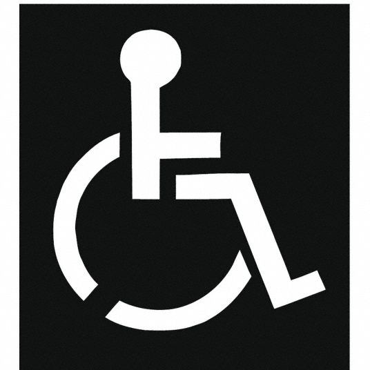 Handicapped Stencil - image, Parking Lot Stencils