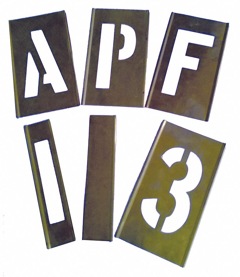 StencilSet, Letter/NumberSet, Brass, 92pcs