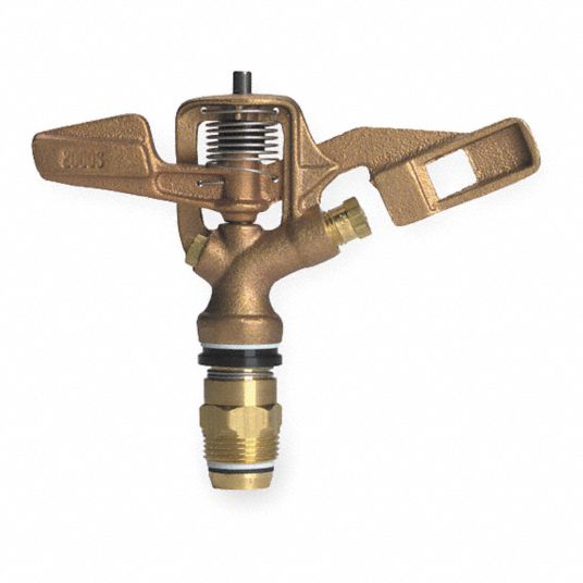 BUCKNER Brass Impact Sprinkler Head, 3/4" MNPT Connection, Full Circle