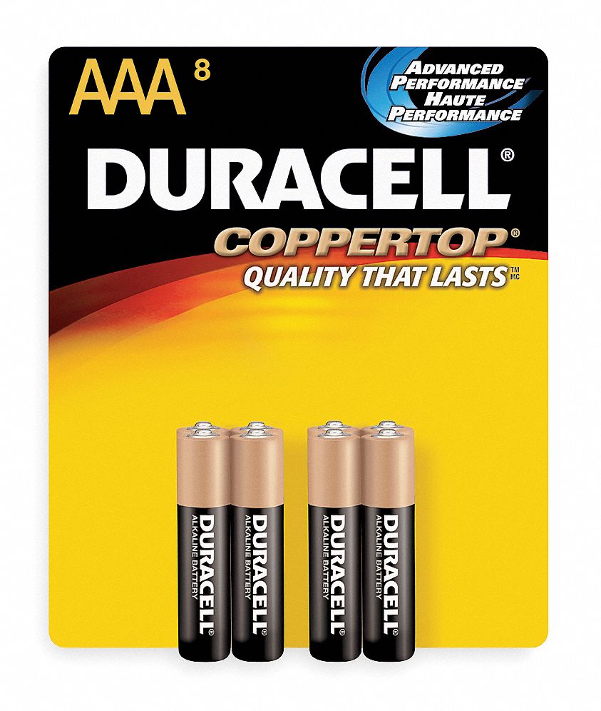 Premium, Alkaline, AAA Battery 3WA10MN2400B8Z Grainger