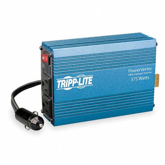 TRIPP LITE Inverter, 120VAC, 12VDC, 375W, 2Outlet 3WA16PV375 Grainger