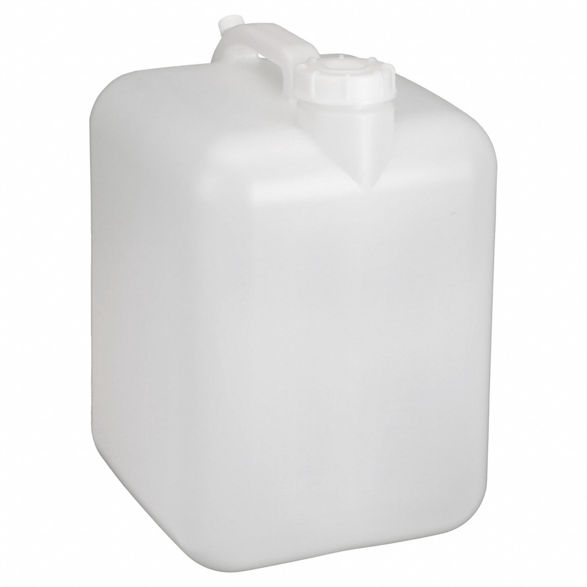 CARBOY, 18.92 L CAPACITY, 5 GAL CAPACITY, SCREW ON, HDPE, BLOW MOLDED HANDLE, WHITE, HDPE