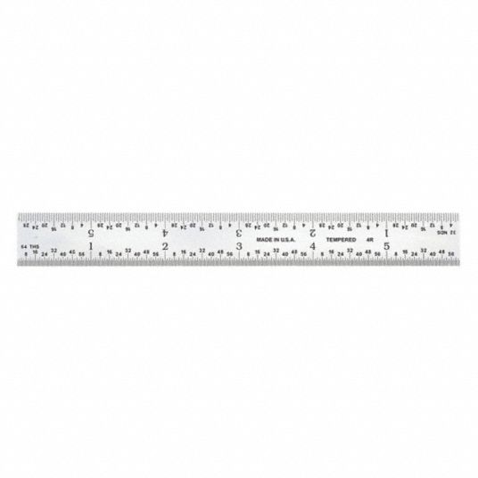 GENERAL, CF664, 6 in / 150 mm, Steel Rule - 3WAW9|CF664 - Grainger