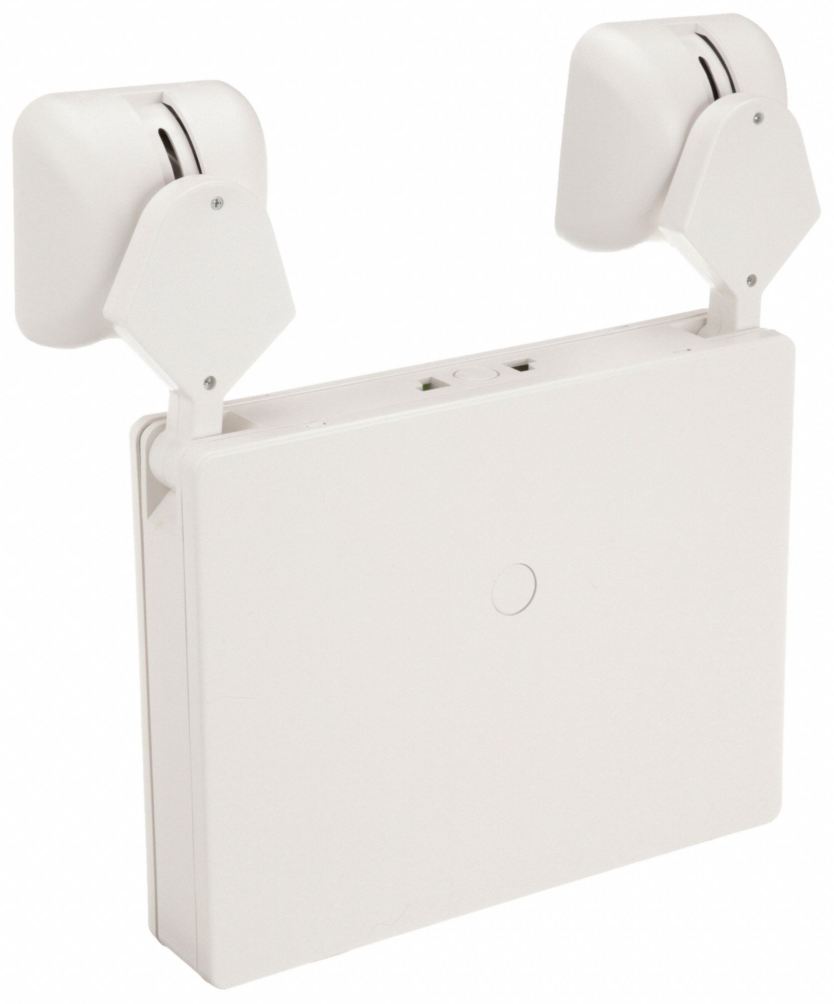 BIG BEAM Exit Sign with Emergency Lights: White, 2 Faces, Green, LED ...