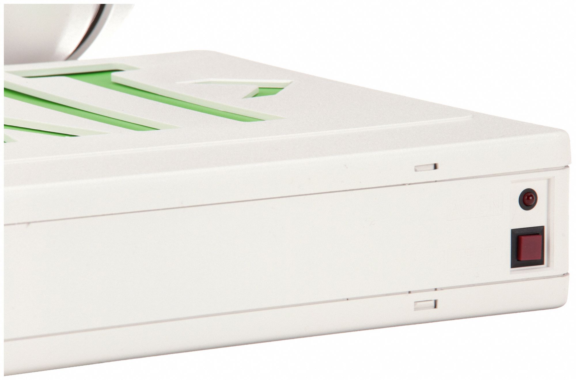 BIG BEAM Exit Sign with Emergency Lights: White, 2 Faces, Green, LED ...