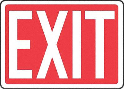 SAFETY SIGN EXIT PLASTIC