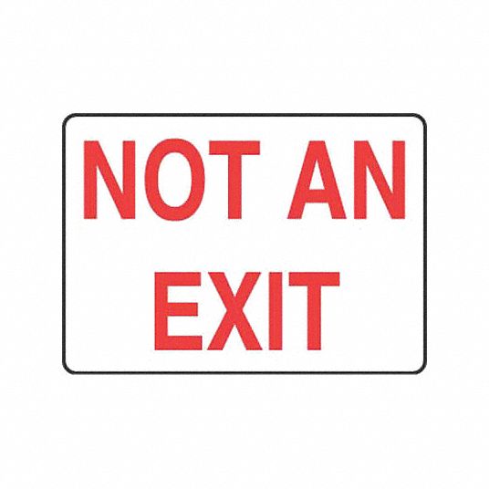 Accuform Vinyl, Exit Sign, 10