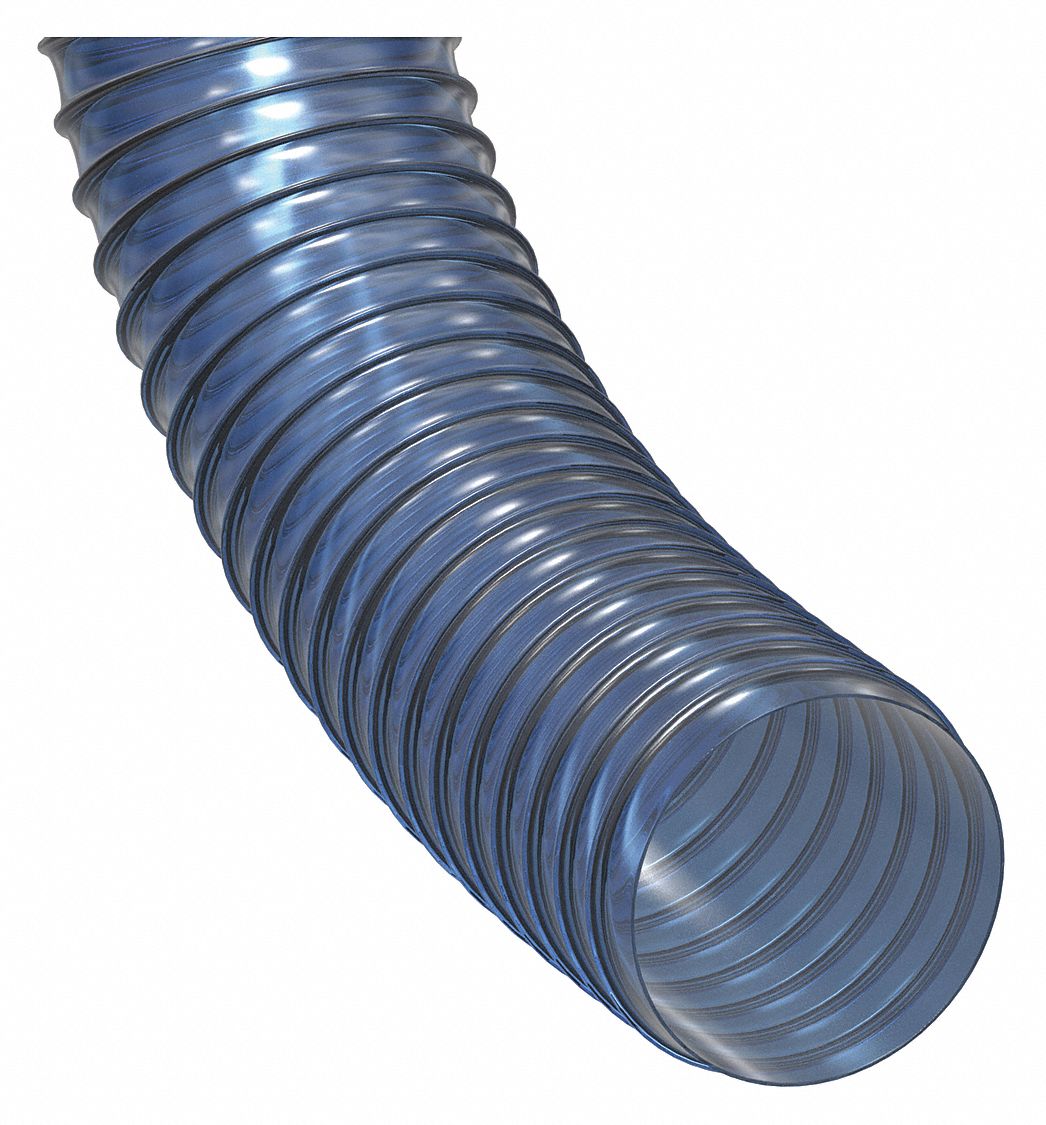 INDUSTRIAL DUCTING HOSE: 6 IN HOSE INSIDE DIA., 25 FT HOSE LG, 8 PSI, 5.1 IN BEND RADIUS