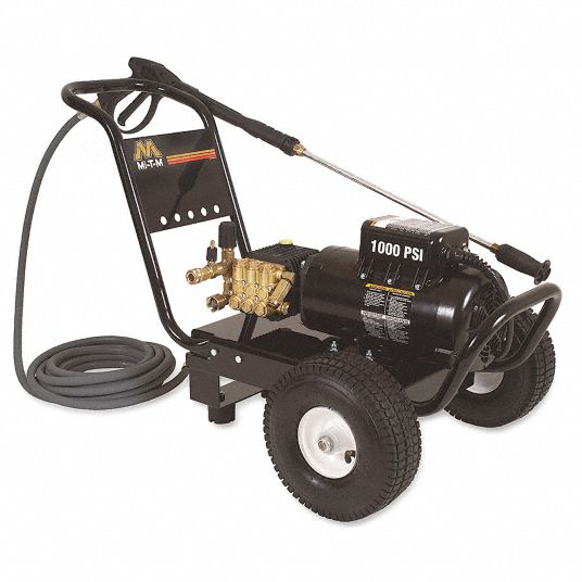 MI-T-M Pressure Washer: 1,000 psi Op Pressure, Cold, 1.5 hp HP, 2 gpm  Pressure Washer Flow Rate