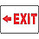 Exit Sign,7 x 10In,R/WHT,AL,Exit,ENG