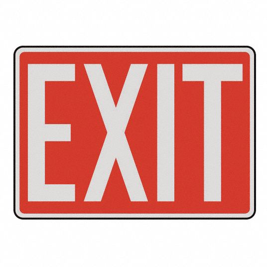 ACCUFORM Exit Sign, Vinyl, Rectangle, English, Not Retroreflective ...