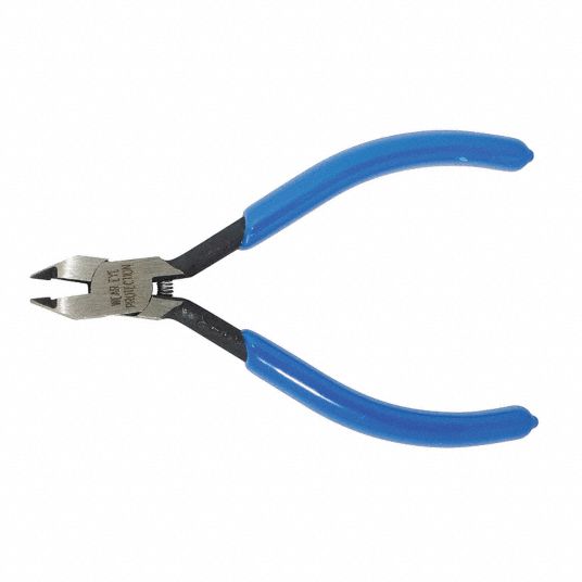 KLEIN TOOLS Diagonal Cutting Plier: Semiflush, Straight, Pointed, 1/2 ...