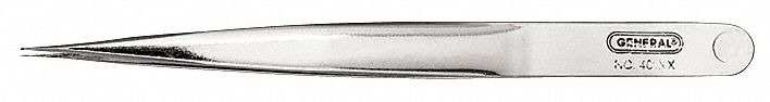 Industrial Tweezers, SS, Straight, 4 1/2"L