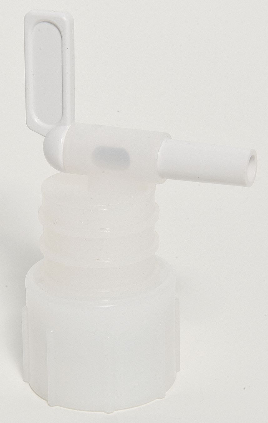 Replacement Spigot: HDPE, White, 50.04 mm Overall Wd, 38 mm Body Dia, HDPE/NBR/Polypropylene