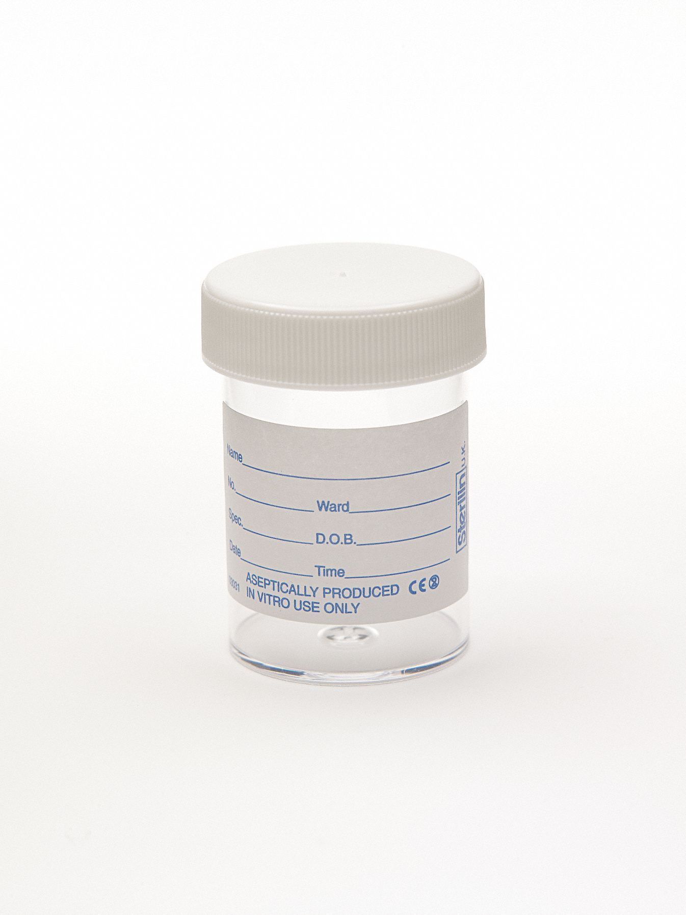 60mL Sample Container, Wide Mouth, Polystyrene, PK 300