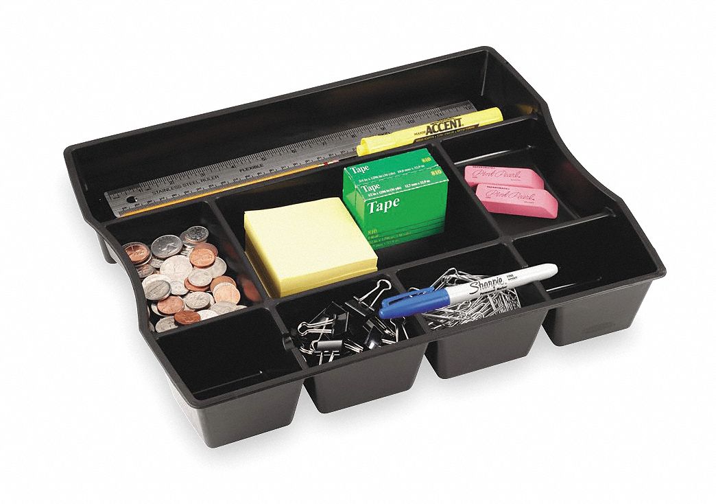 Rubbermaid Commercial Products Drawer Organizer Recycled Black