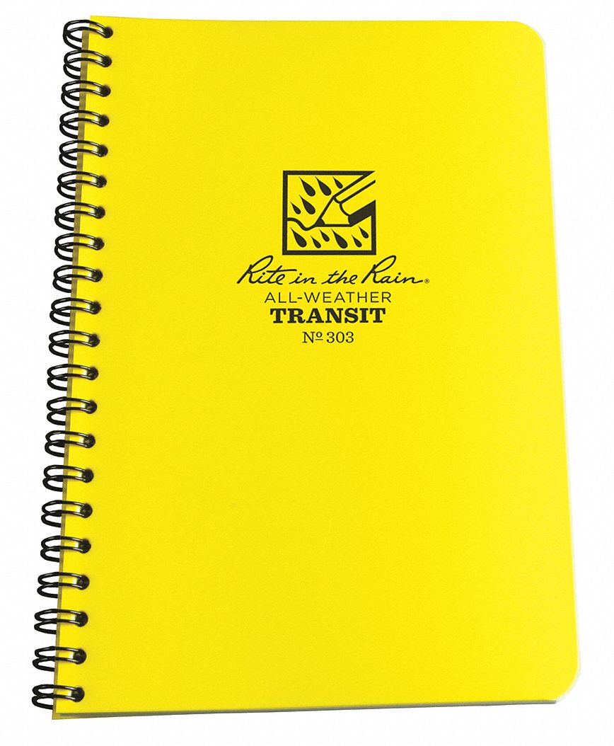 RITE IN THE RAIN All Weather Notebook, Transit, 4-5/8x7 in. - 3WGK7|303 ...