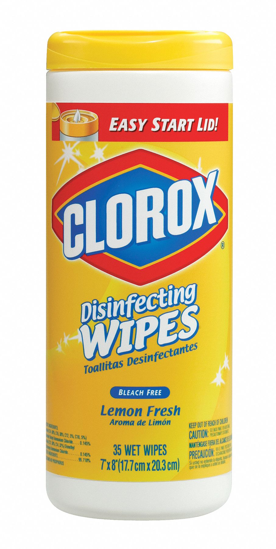 Disinfecting Wipes, 7 inW x 8 inL Sheet Size, Lemon Scent Fragrance ...