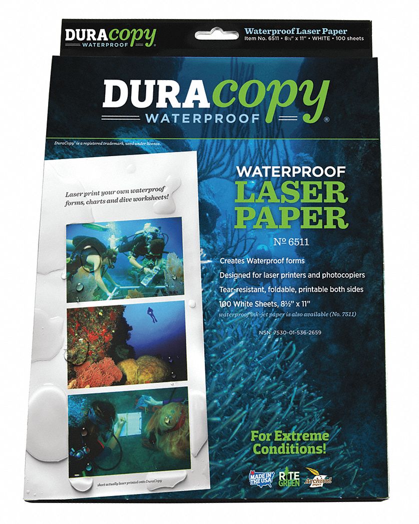 Waterproof Laser Paper 8-1/2 x11 PK100