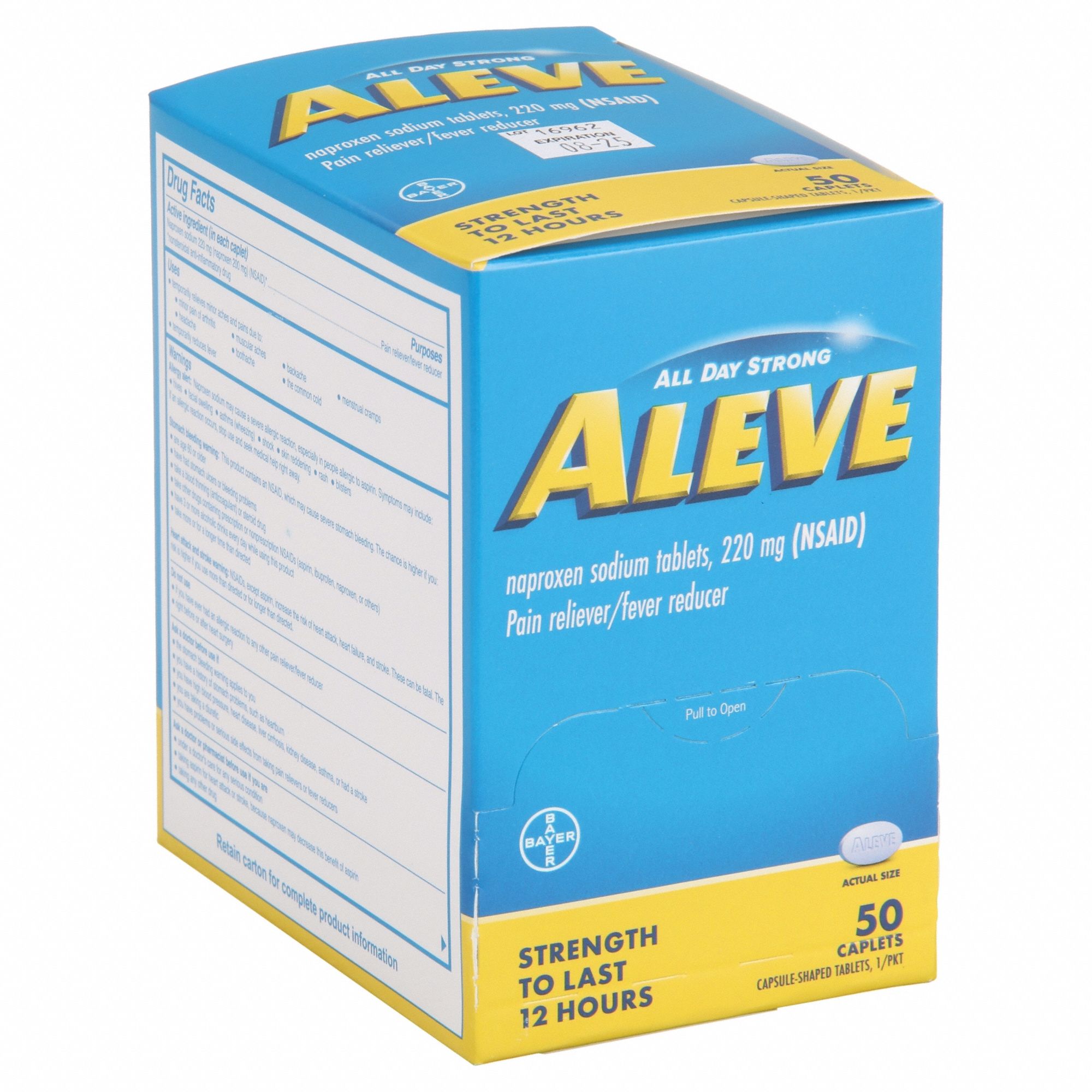 ALEVE Naproxen Sodium 220 mg Aleve Pain Relief 3WHL6 48850 Grainger