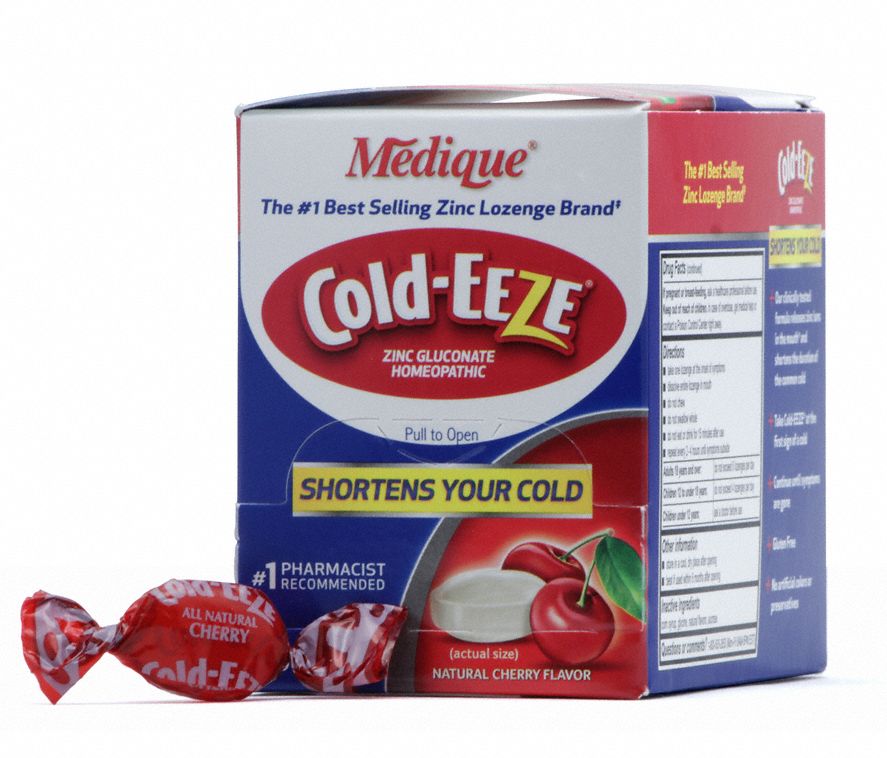 MEDIQUE, Lozenge, 25 x 1, ColdEEZE Cough Drops 3WHL845873 Grainger