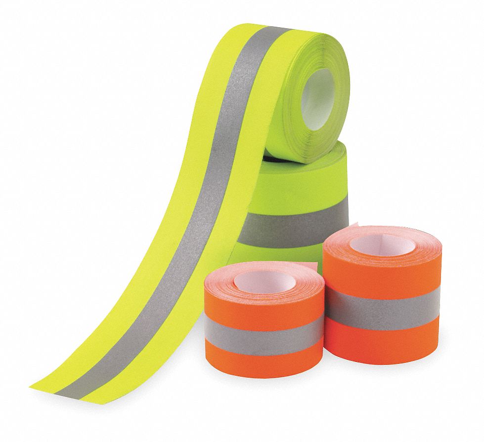 3WJU7 - Clothing Tape Lime/Silver 1-1/2 In