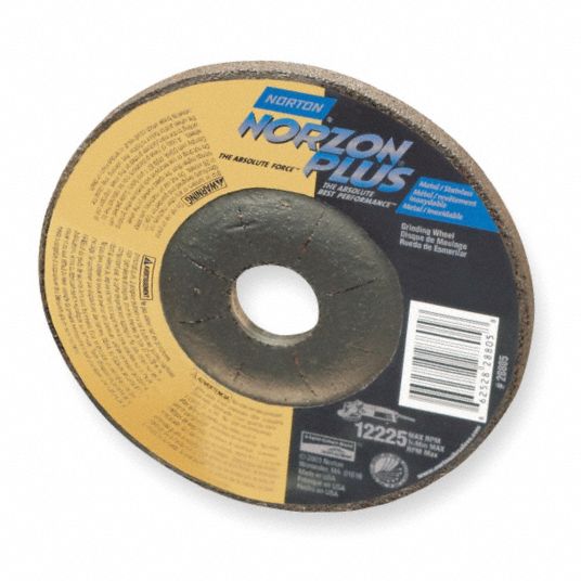 NORTON 4 1/2 in, Type 1 Ceramic Abrasive CutOff Wheel, 7/8 in Arbor