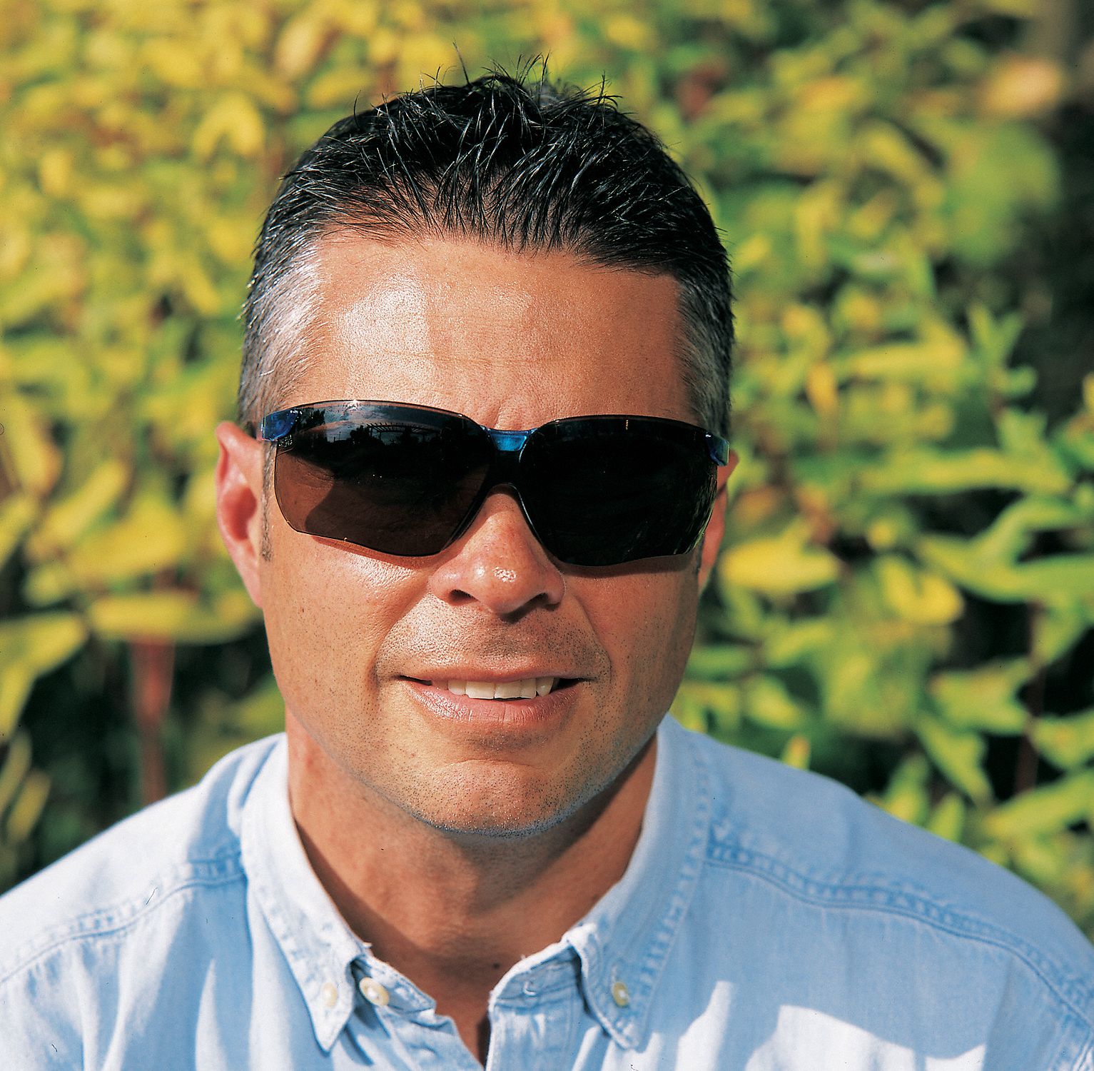Safety Glasses Amber Blue