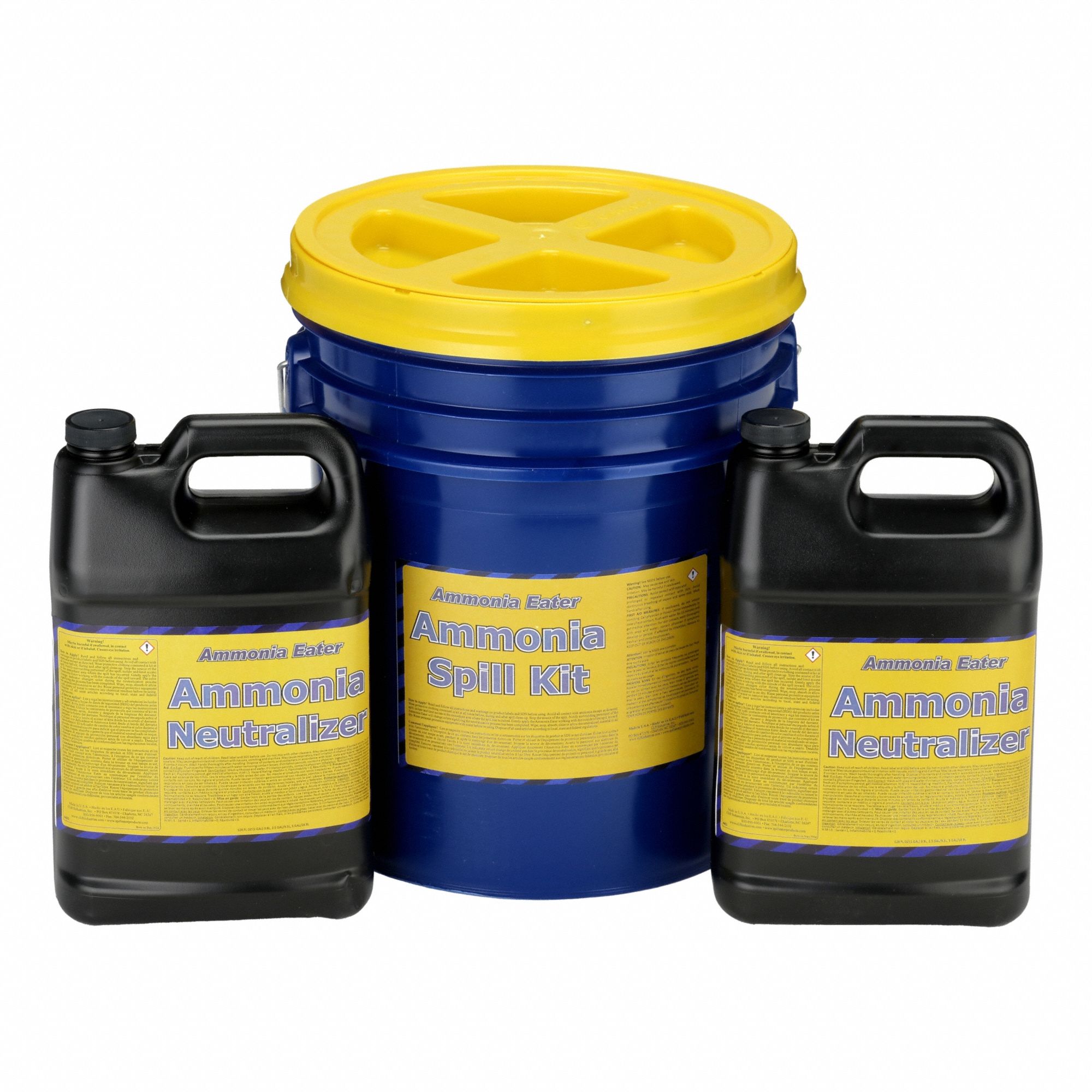 Spill Kit: 2 gal Container Capacity, Bucket, 2 gal Volume Absorbed Per Kit, Blue