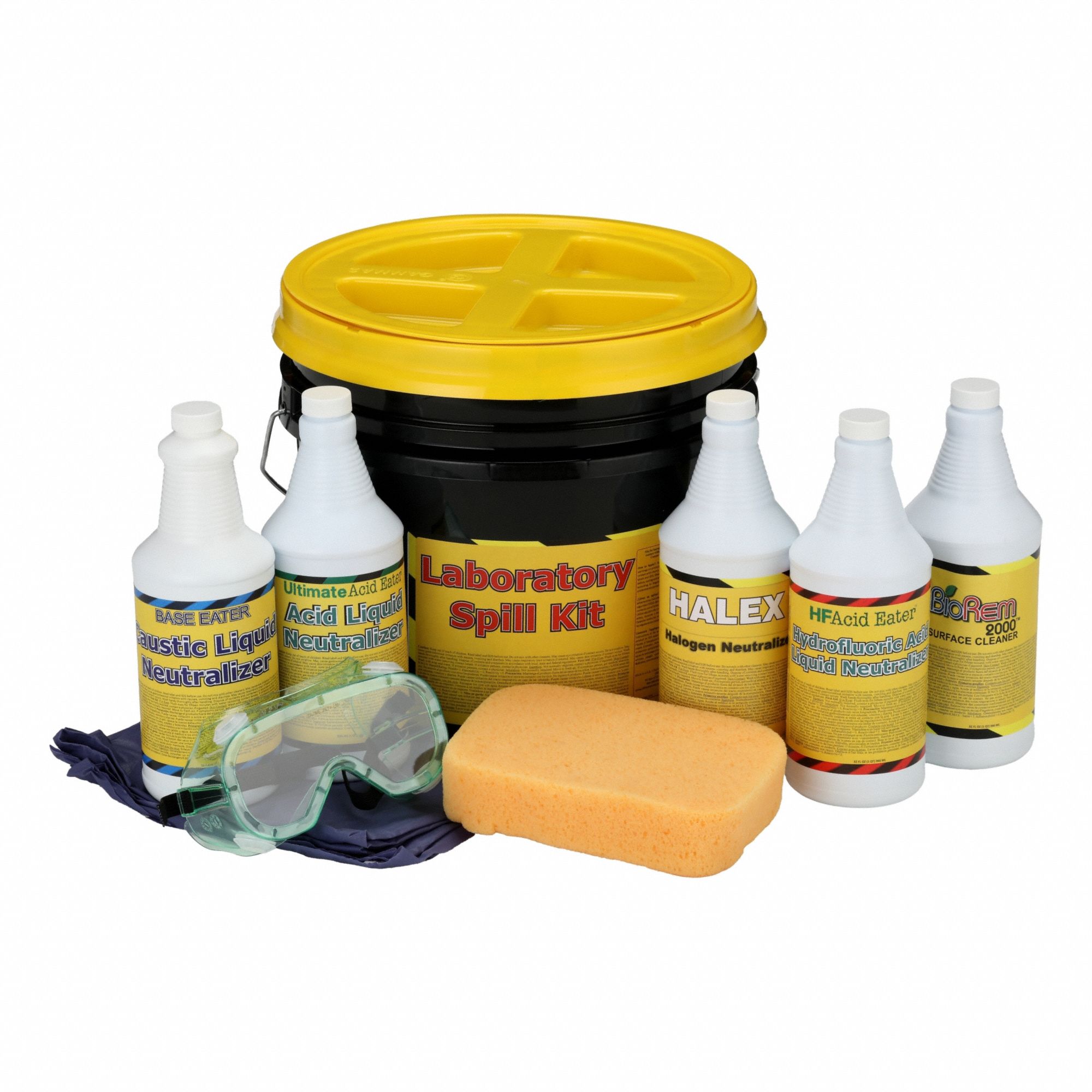 Spill Kit: 1 1/4 gal Container Capacity, Bucket, 1 gal Volume Absorbed Per Kit
