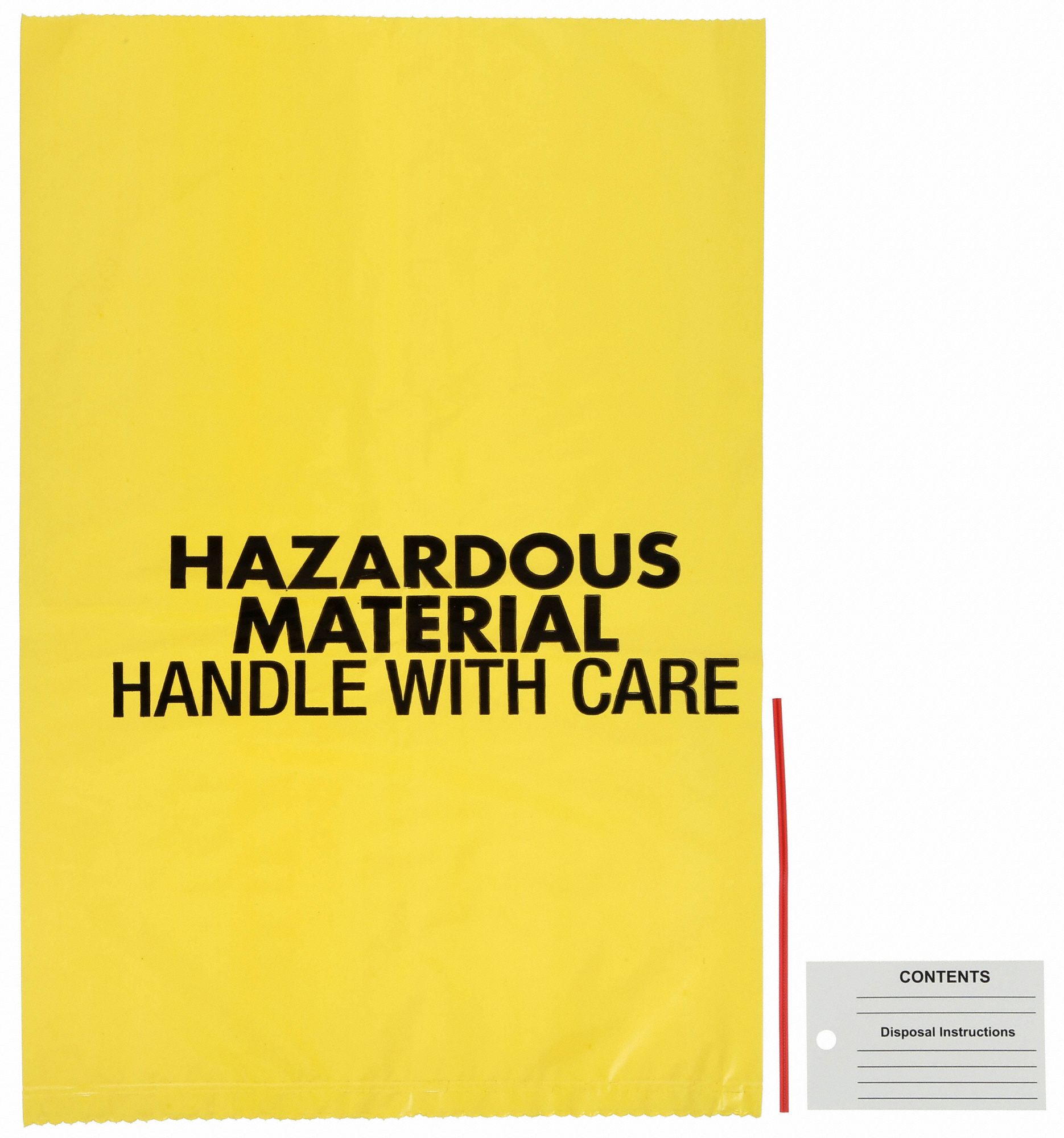 GRAINGER APPROVED Hazardous Waste Bags 1 1/2 gal Capacity, 12 in Wd