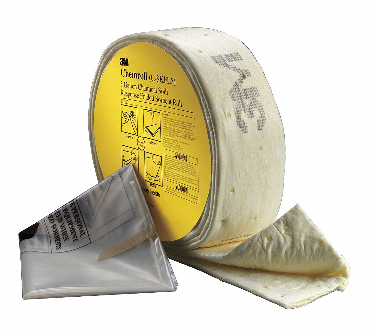 CHEMICAL SORBENT FOLDED SPILL KIT,5 GAL