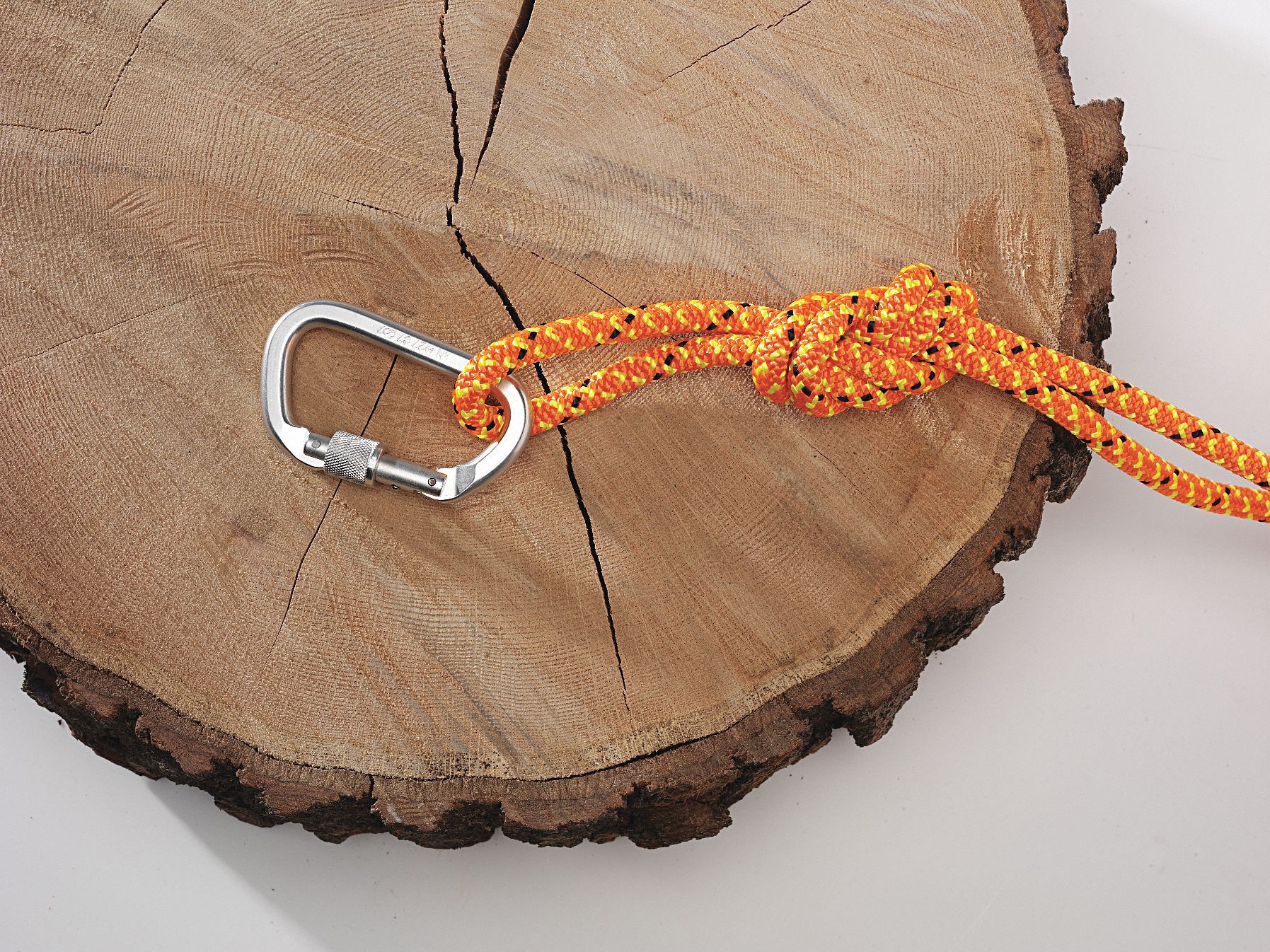 ALL GEAR 7/16 in dia. Polyester Arborist Climbing Rope, Neon Orange/Yellow/White, 120 ft 3WNH3
