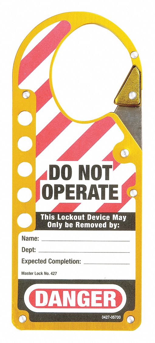 3WPA7 - E2126 Labeled Lockout Hasp Snap-On 5 Lock