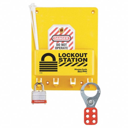Lockout Station, Filled, General Lockout/Tagout, 9-3/4