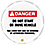 Danger Sign,16 x 16In,R and BK/WHT,Vinyl