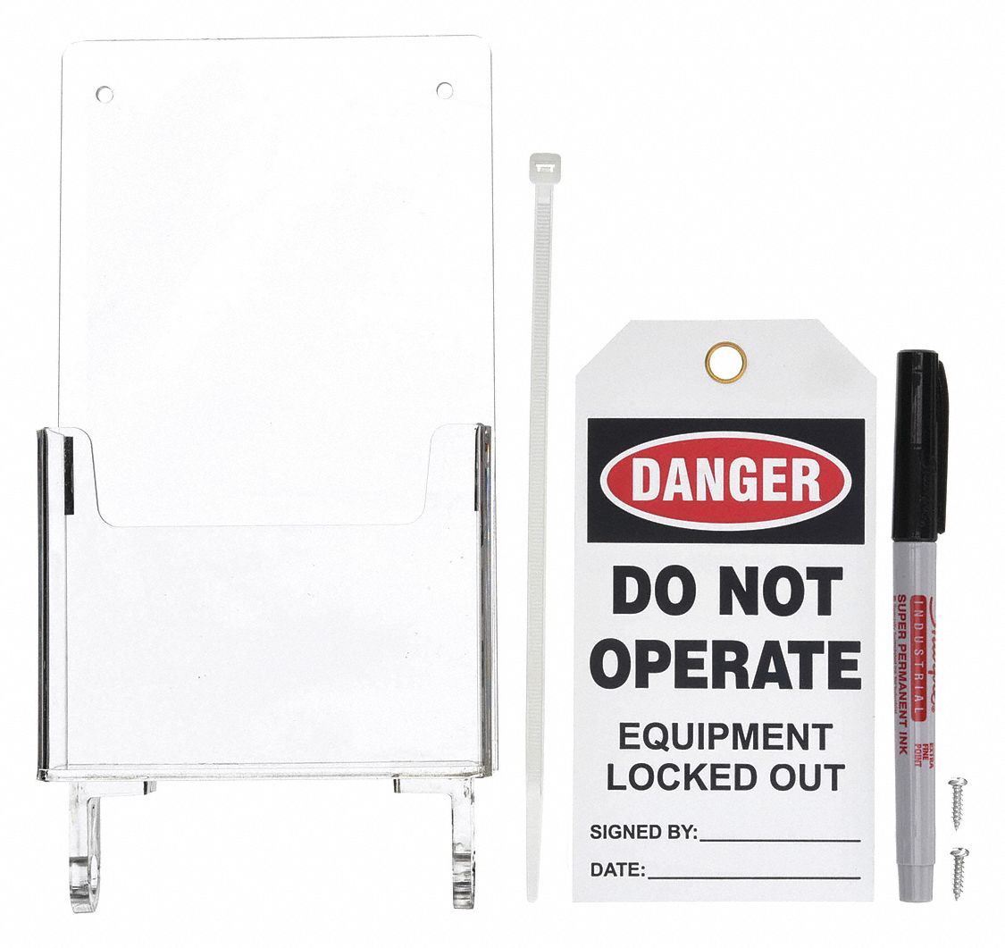 BRADY, Danger, Danger Do Not Operate, Prinzing Tag Holder Kit 3WPT7