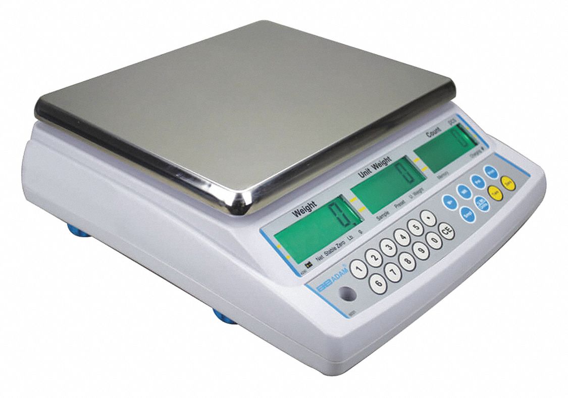 Compact Bench Scale, LCD Scale Display, Weighing Units kg, lb Grainger
