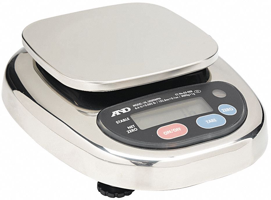 Compact Bench Scale: 10.58 oz Capacity, 0.1 g Readability, g/lb/lb/oz/oz