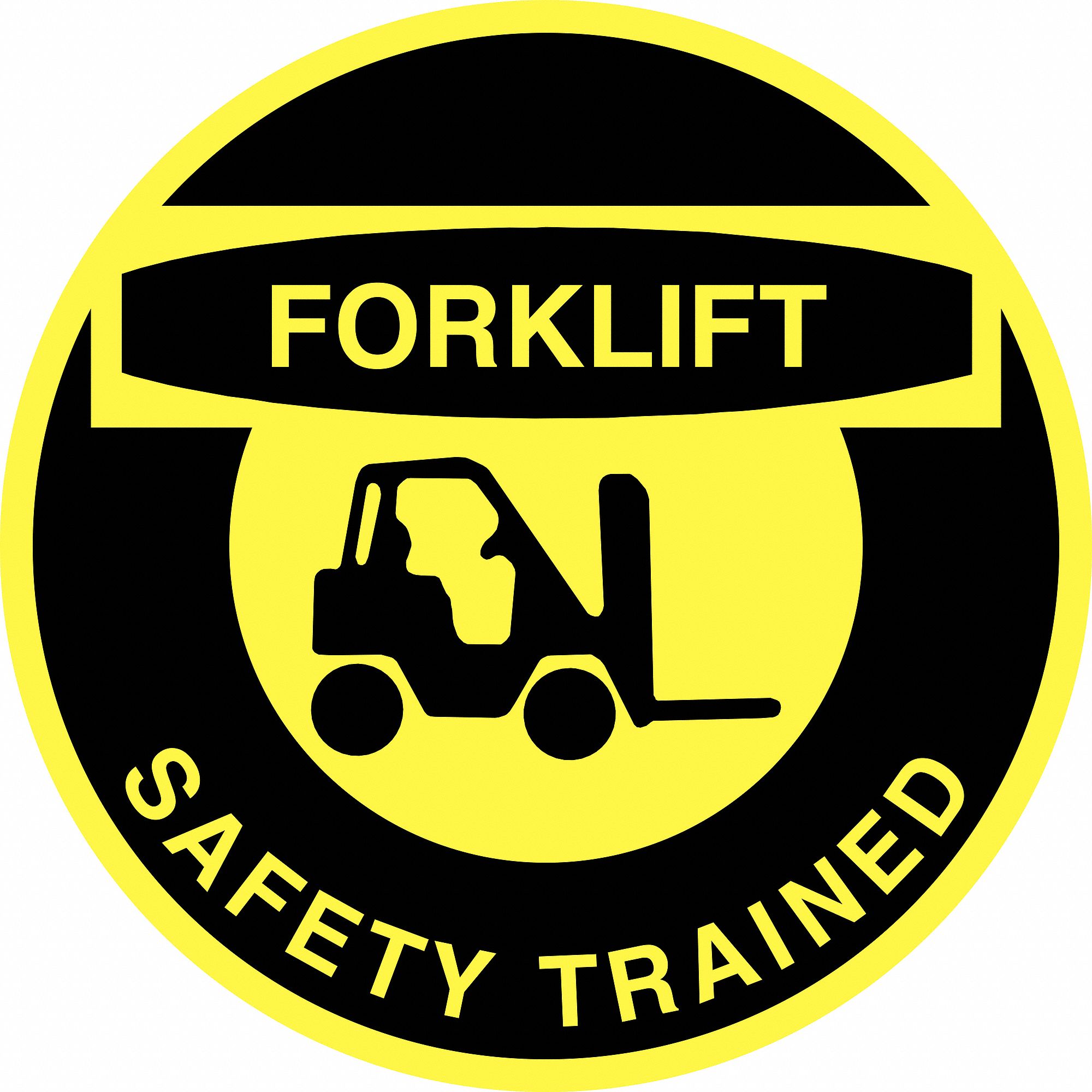 BRADY Hard Hat Label for Heavy Equipment Operators forklift Trained