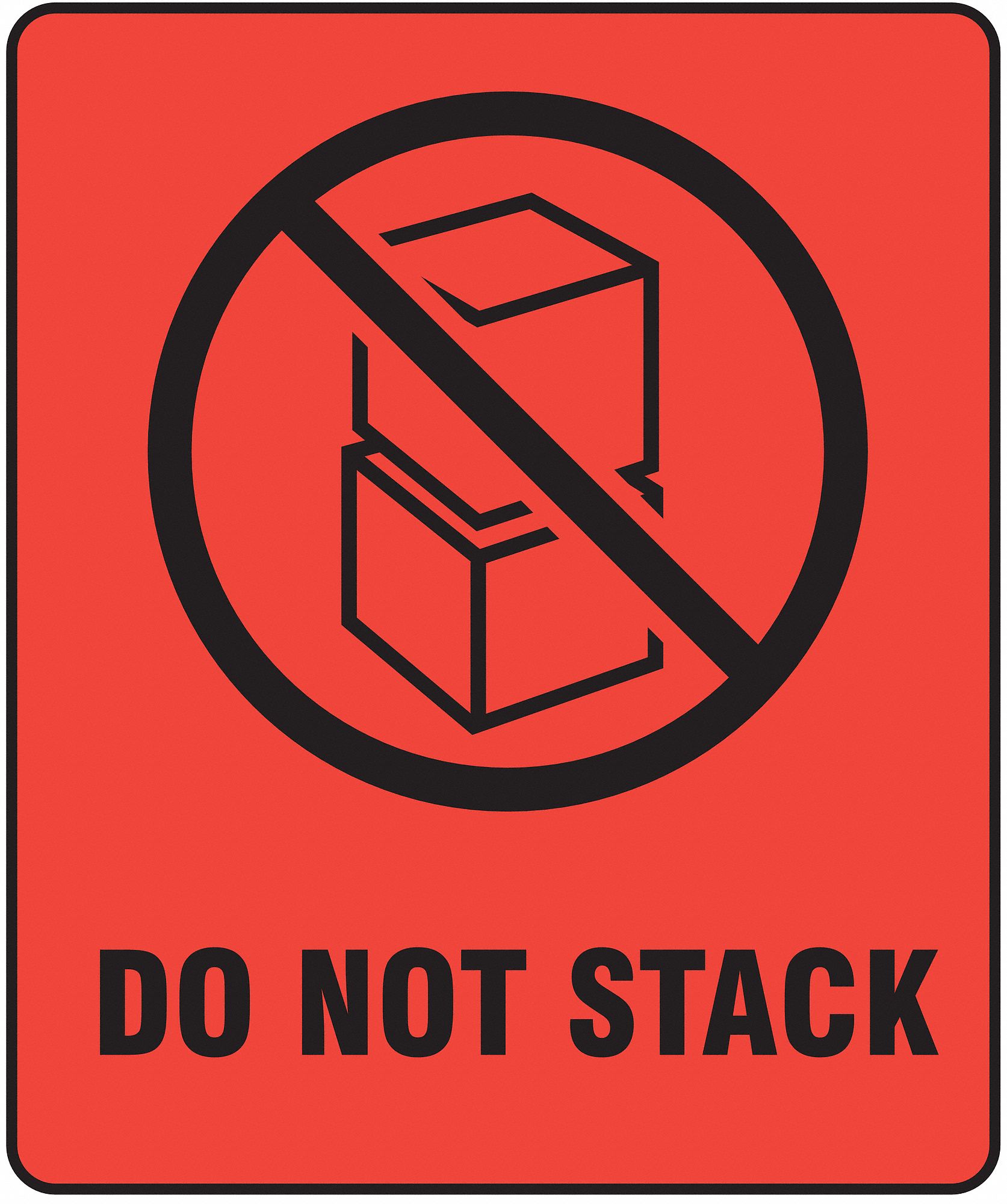 GRAINGER APPROVED Shipping Labels, Do Not Stack, 3