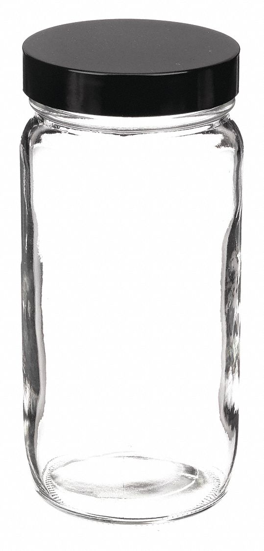 Jar: Soda Lime Glass, 125 mL Capacity - mL, 4 fl oz Capacity - oz, Closure Included, 51 mm Body Dia