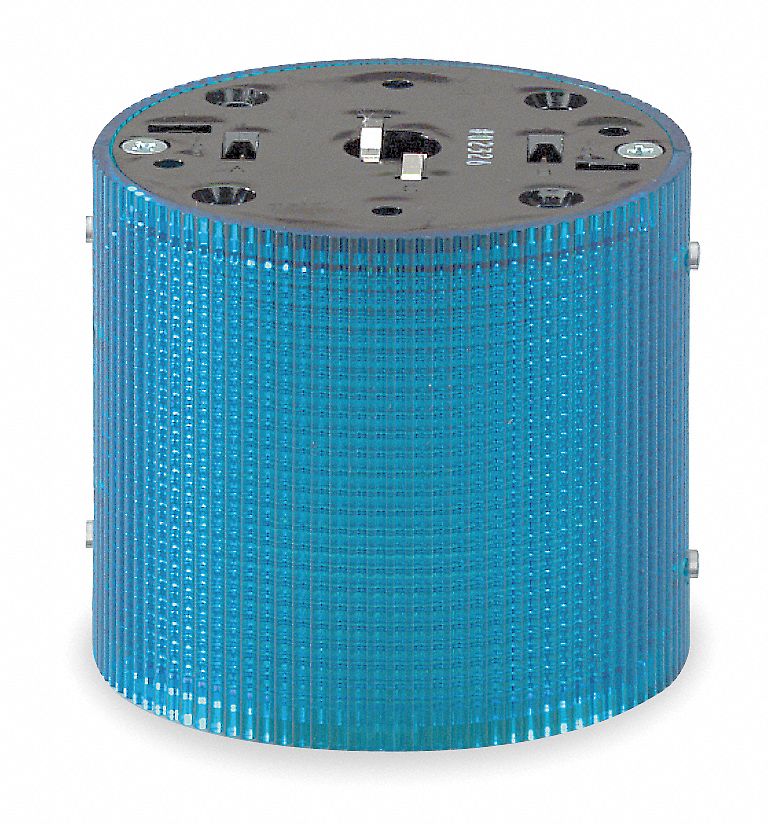 Tower Light Module: Flashing/Steady, 120V AC, Blue, 3 15/16 in Overall Dia, LSLD