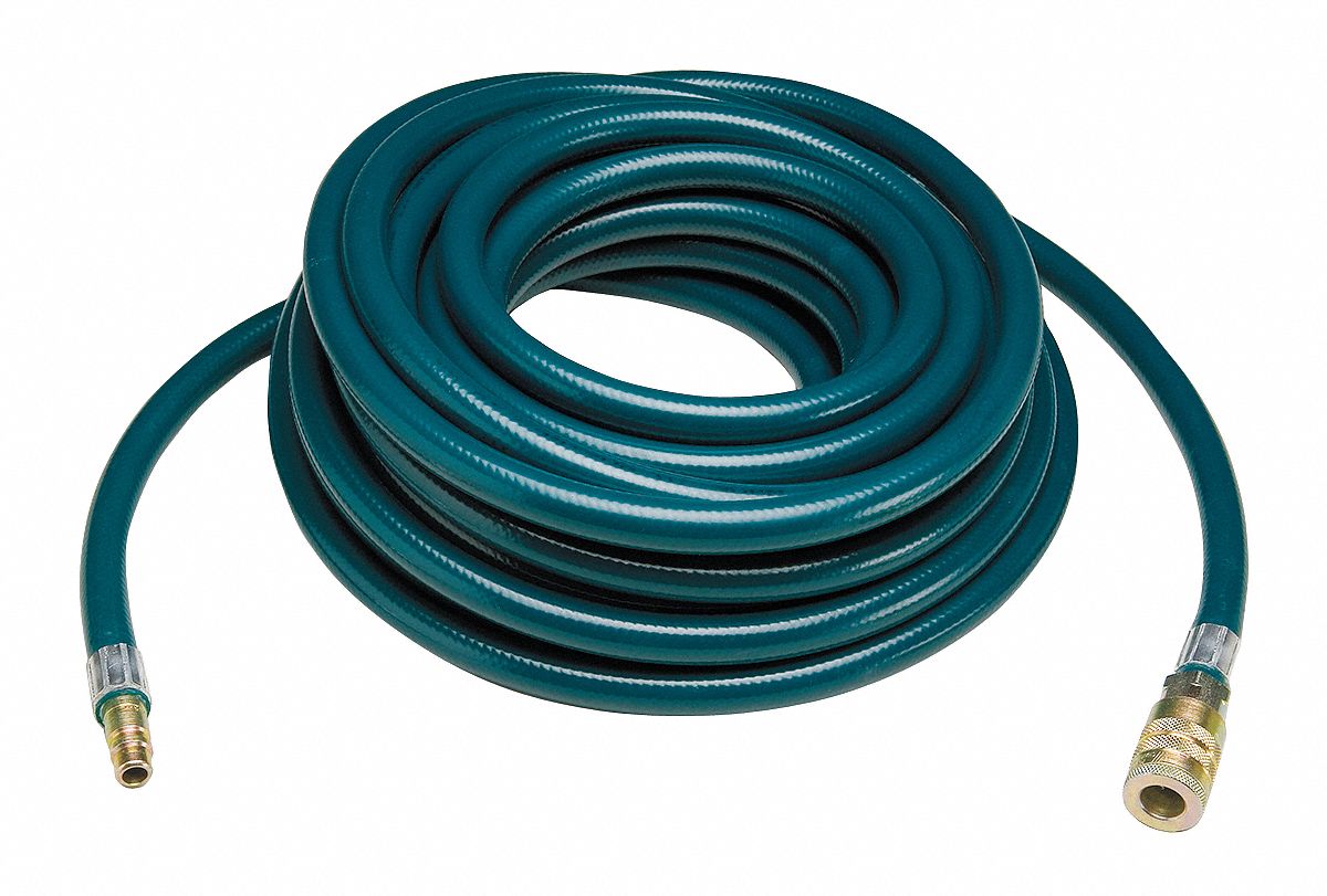 AIR-LINE HOSE, LOW-PRESSURE, PVC/POLYESTER, 50 FTX1/2 INX3/4 IN, 230 PSI, NIOSH