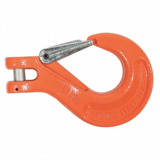 Slip Hook, Alloy Steel, 100 Grade, Clevis, 1/2 in Trade Size, 15,000 lb