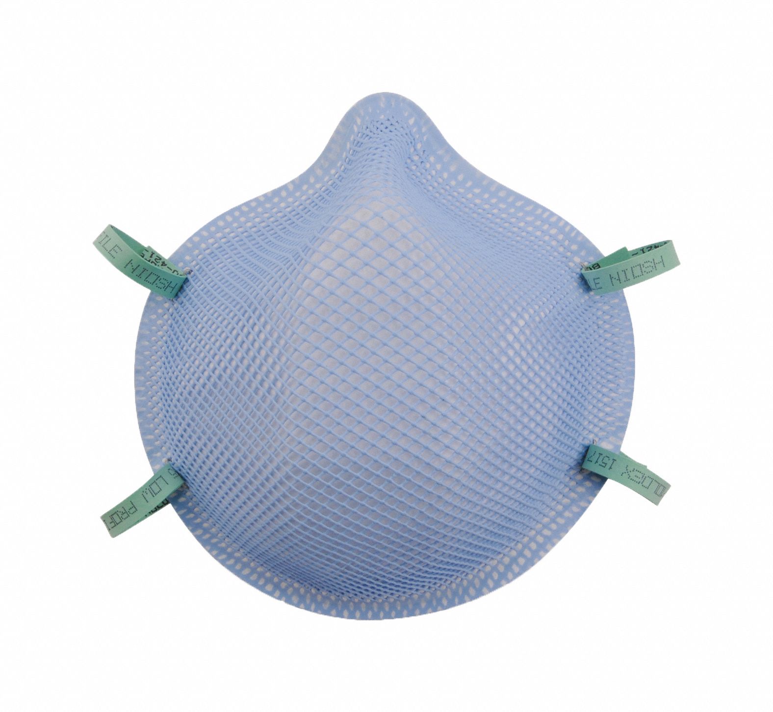 Disposable Respirator: Level 3, Molded, S Mask Size, Dual, Non-Adj, Molded Nose Bridge, Blue, 20 PK